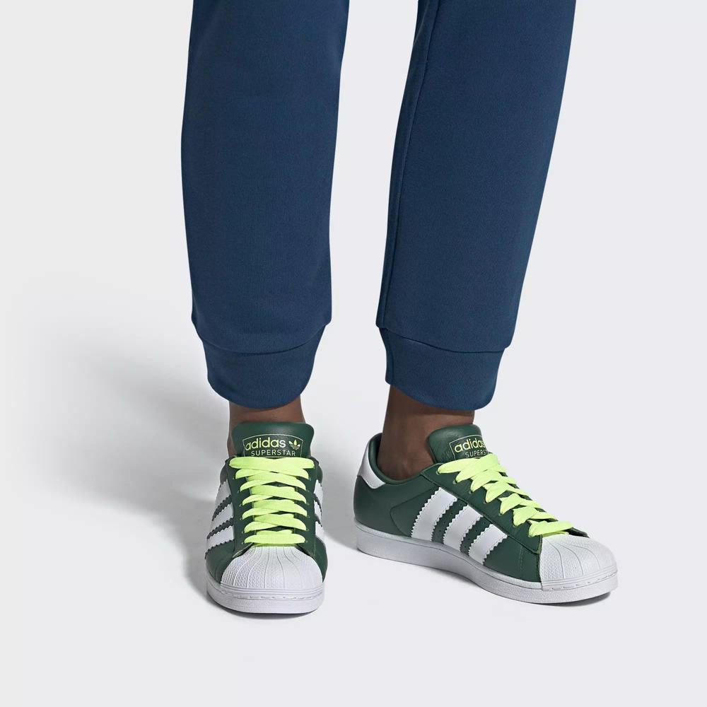 Adidas Superstar Tenis Verdes Para Hombre (MX-96831)